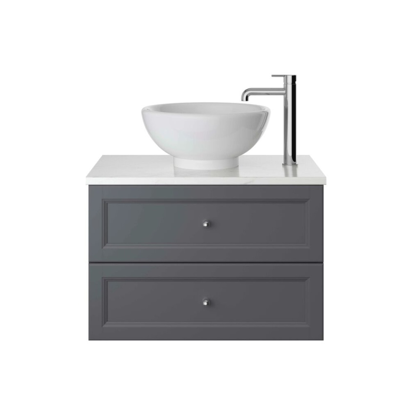 Heritage Caversham 700mm Graphite Wall Hung 2 Drawer Vanity Unit